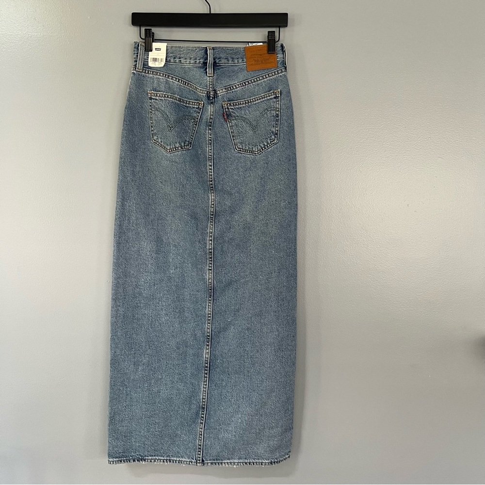 Levi's Slit Front Midi Skirt in Blue - Picture 4 of 7